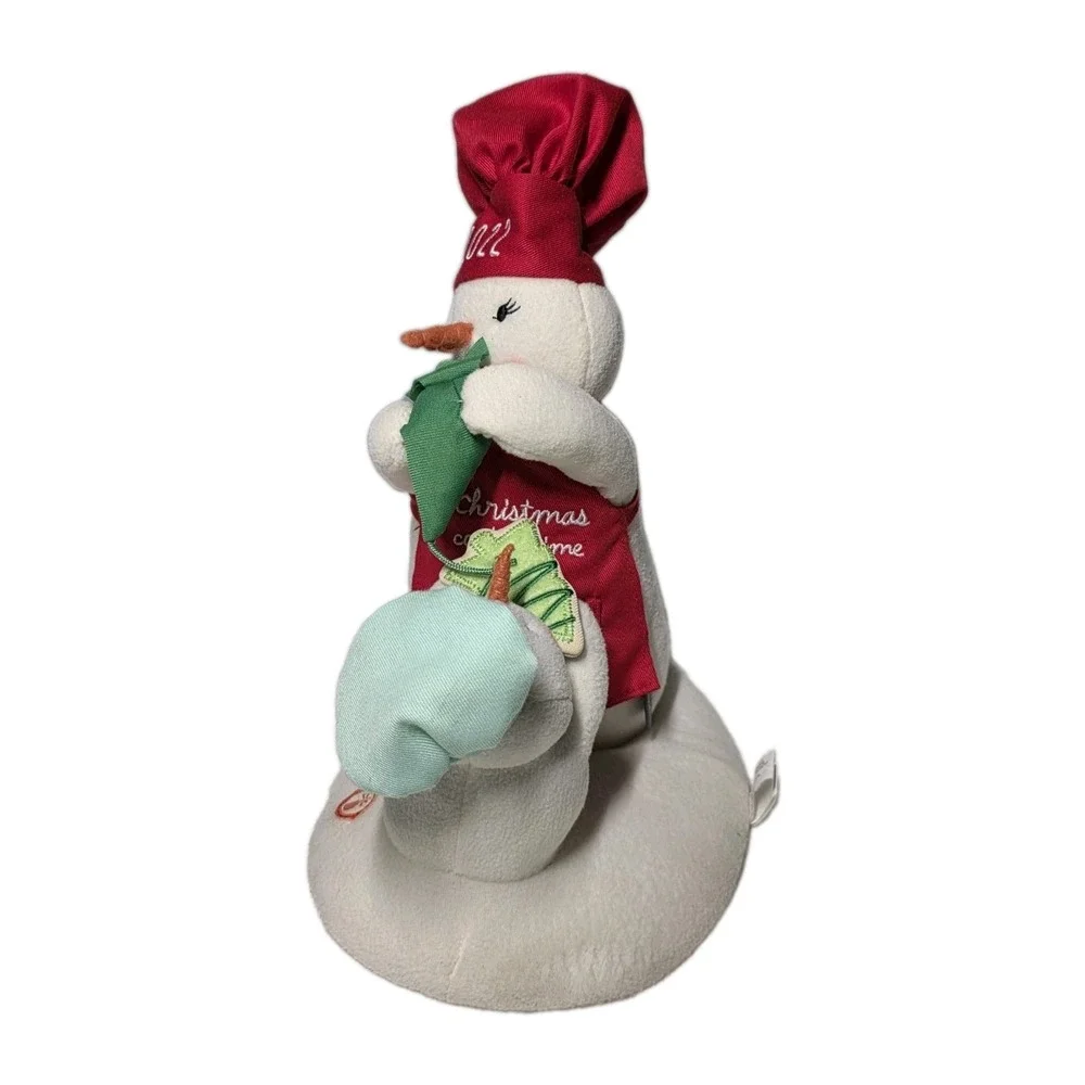 Hallmark 2022 Can't Wait For Cookies! Snowman Figurine Sound & Motion Christmas